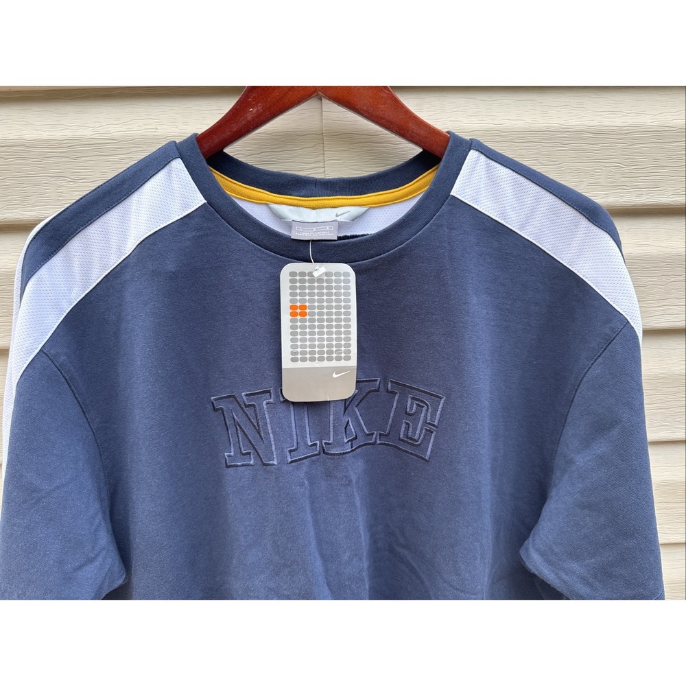 Nike Vintage Y2K TShirt Mens Large Navy Blue  Skater